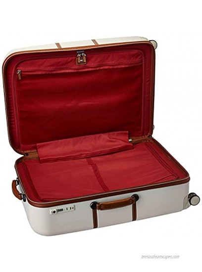 DELSEY Paris Chatelet Hardside Luggage with Spinner Wheels Champagne White Checked-Large 28 Inch with Brake