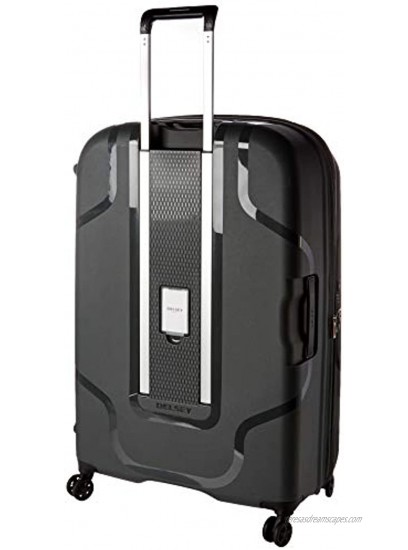 DELSEY Paris Clavel Hardside Expandable Luggage with Spinner Wheels Dark Gray Checked-Large 30 Inch