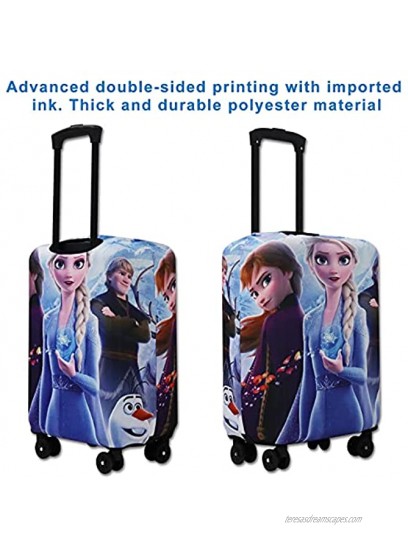 Frozen Elsa Suitcase Protector Washable Luggage Cover for Girls Suitcases Gifts with Zipper Suitable 18-20inch