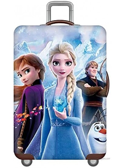 Frozen Elsa Suitcase Protector Washable Luggage Cover for Girls Suitcases Gifts with Zipper Suitable 18-20inch
