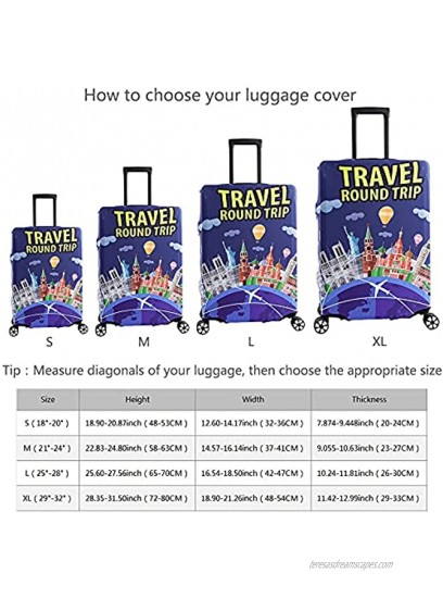 HENDOESA Luggage Cover for suitcase Protector Anti-dust Large Anti-scratch Fits 18-32 Inches Travel Round Trip LFit 25-28 inch