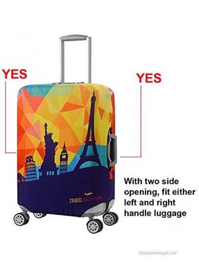 HoJax Stretch Travel Luggage Protector Suitcase Covers Fits 23-25 Inch Luggage Mordern City