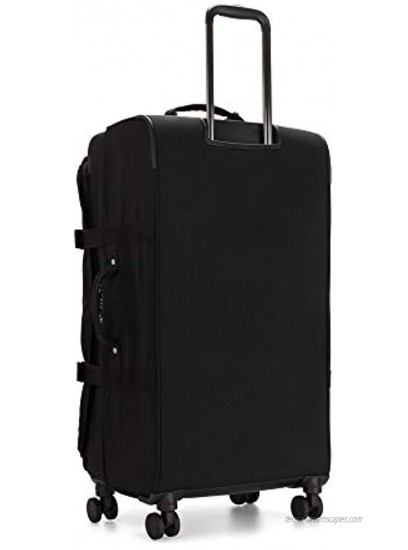 Kipling Women’s Spontaneous 31-Inch Softside Spinner Wheel Luggage Integrated TSA Accepted Lock Black Noir Checked-Large