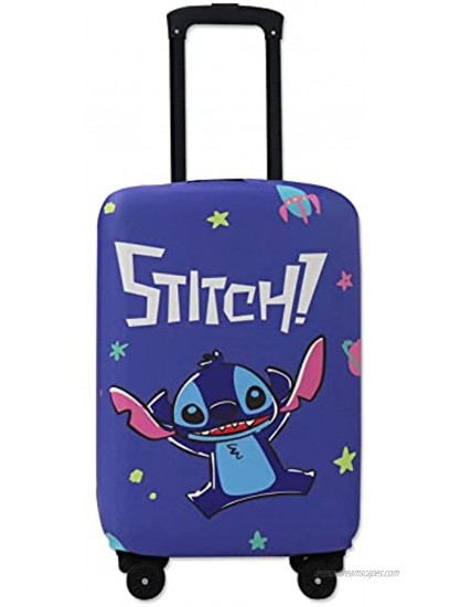 Lilo and Stitch Travel Suitcase Protector Protective Washable Luggage Cover with Zipper Suitable 18-20inch