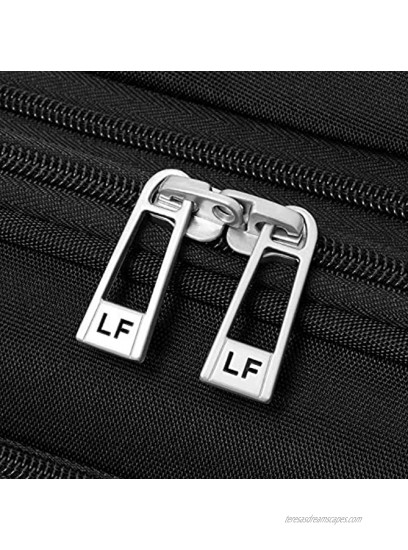 LONDON FOG Cranford Softside Expandable Spinner Luggage Black Checked-Medium 25-Inch