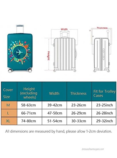 Luggage Protector Cover Suitcase Cover Protector Fit Most 22'' to 30'' Luggage perfect for travell Blue L
