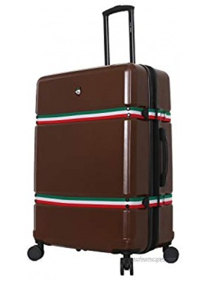 Mia Toro Italy Nastro Hard Side 30 Inch Spinner Luggage Brown One Size