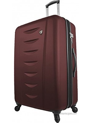 Mia Toro Italy Tasca Moderna Hardside 24 Inch Spinner Luggage Silver 24"