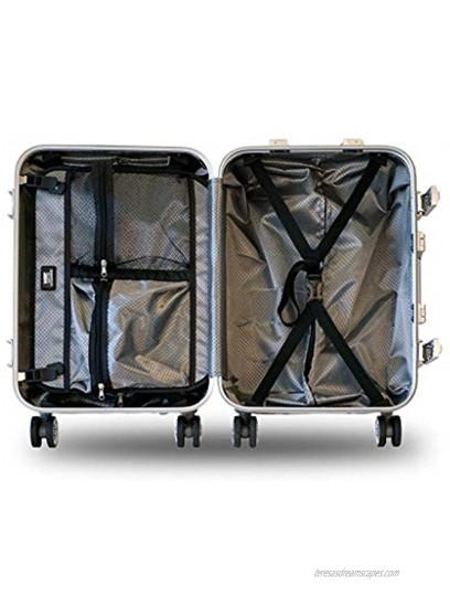 MYGOFLIGHT Aviator Pro Fusion 24 Luggage in Black – Hardside 360 Degree Wheeled Spinner Cabin-sized Suitcase with Aluminum Frame and Telescoping Handle Polycarbonate Shell and TSA Approved Locking System