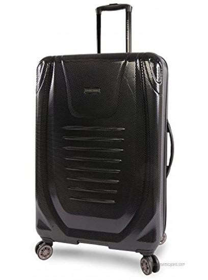 Perry Ellis Bauer 29 Hardside Checked Spinner Luggage Black One Size