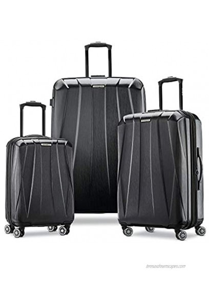 Samsonite Centric 2 Hardside Expandable Luggage with Spinner Wheels Black Checked-Large 28-Inch
