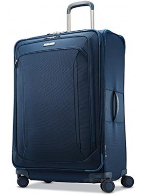 Samsonite Lineate Softside Expandable Luggage with Spinner Wheels Evening Teal Checked-Large 29-Inch
