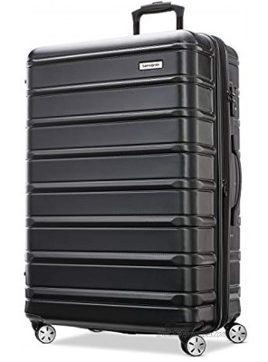 Samsonite Omni 2 Hardside Expandable Luggage with Spinner Wheels Midnight Black Checked-Large 28-Inch