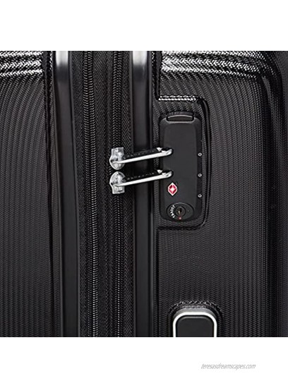 Samsonite Winfield 3 DLX Hardside Expandable Luggage with Spinners Black Carry-On 20-Inch