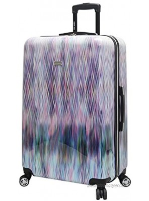 Steve Madden Luggage Collection 24 Inch Scratch Resistant ABS+PC Hardside Mid-sized Suitcase Durable Lightweight Bag with 8-Rolling Spinner Wheels Diamond