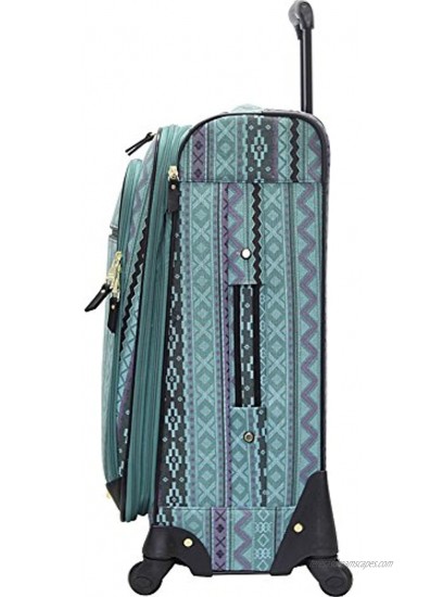 Steve Madden Luggage Large 28 Expandable Softside Suitcase With Spinner Wheels 28in Legends Turquoise