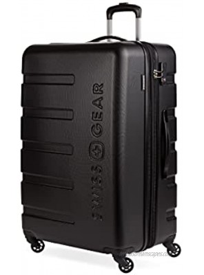 SWISSGEAR 7366 Hardside Expandable Luggage with Spinner Wheels Large Checked Black
