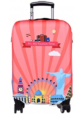 Travel Luggage Cover Anti-scratch Baggage Suitcase Protector Cover Fits 18-32 Inch 3D Colorful PatternEnchanted Coast