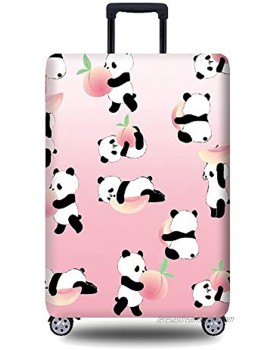 Travel Luggage Cover Naranja gato Suitcase Panda Cute Chinese Style Protector Washable Spandex Fit for 18-32 Inch Luggage style4 M
