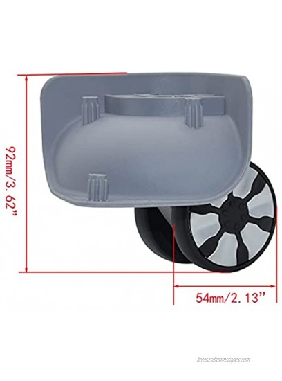 Travel Suitcase Carry-On Luggage Spinner Wheels Replacement Left & Right Caster with Screws and Tool 2PcsGrey