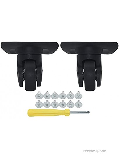 Travel Suitcase Carry-On Luggage Spinner Wheels Replacement Left & Right Caster with Screws and Tool 2Pcs