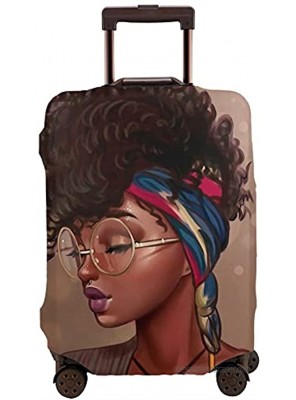Travel Suitcase Protector African American Woman Elastic Protective Washable Luggage Cover With Concealed Zipper Suitable For XL