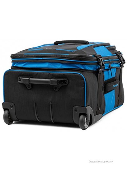 Travelpro Bold Softside Expandable Rollaboard Upright Luggage Blue Black Checked-Medium 25-Inch