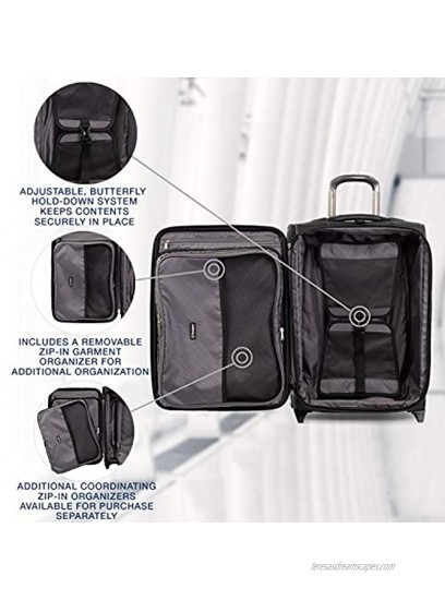 Travelpro Crew Versapack Softside Expandable Upright Luggage Jet Black Carry-On 21-Inch