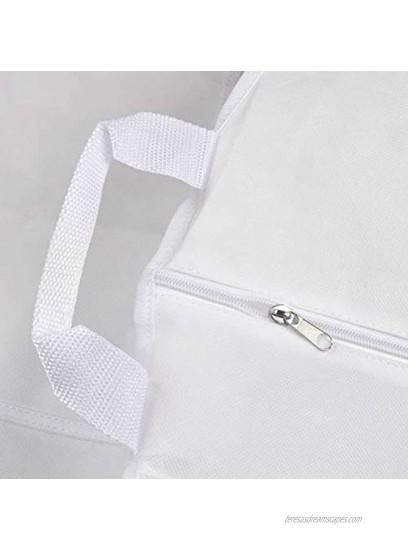 Garment Bag for Evening Dress-Bridal Dress Cover for Your Wedding Gown Perfect for Storage & Travel 3 Zipped Pockets for Accessories including Shoe Bag 69X28 Inches with Gusset