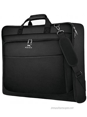Garment Bags Large Suit Travel Bag with Pockets & Shoulder Strap MATEIN Professional Foldable Carry On Bag for Business Trip Waterproof Luggage Bags for Travel for Men Women Black