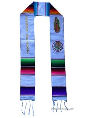 Graduation Class of 2021 Sash garment tunic accessory Mexican sarape Sash 1 pc Virgen de Guadalupe Escudo Nacional