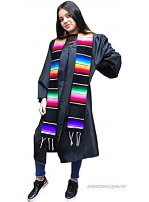 Graduation Sash BLACK garment tunic accesory Mexican sarape Sash 1 pc