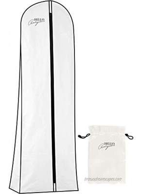 Premium Wedding Dress and Long Gown Garment Bag | Travel + Storage | 72 In 10 In Gusset Breathable