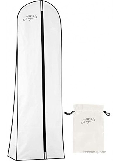 Premium Wedding Dress and Long Gown Garment Bag | Travel + Storage | 72 In 10 In Gusset Breathable