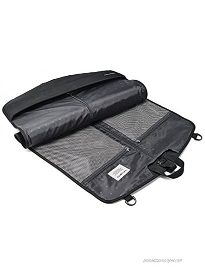 Samsonite Flexis Softside Expandable Luggage with Spinner Wheels Jet Black Garment Sleeve