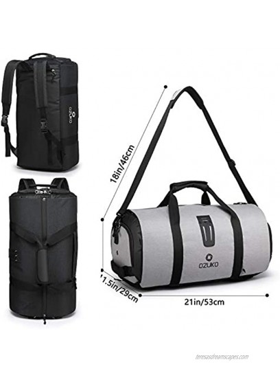Weekender Bag Carry on Garment Bag Suit Bag Travel Duffel Bag for Men Women black