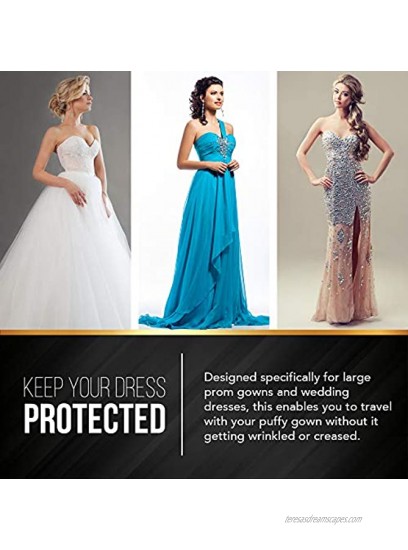 Women's Gown Garment Bag Wedding Prom Dresses 72x24 10 Gusset Black & Fuchsia Quatrefoil