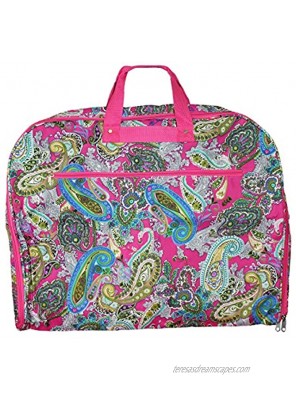World Traveler 40-inch Hanging Garment Bag-Pink Multi Paisley One Size