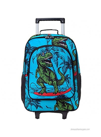 Kids Suitcase Rolling Luggage with Wheels for Boys Dinosaur