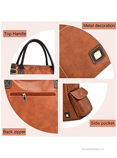 23“ Large Hobo Purses for Women Sturdy Top Handle Satchel Purses and Handbags Adjustable Strap Leather Tote Shoulder Bags