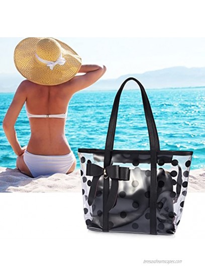 ABLE Women's Clear Tote Bags Multi-Use Shoulder bag Handbag Beach bag Shopping Bag work bag