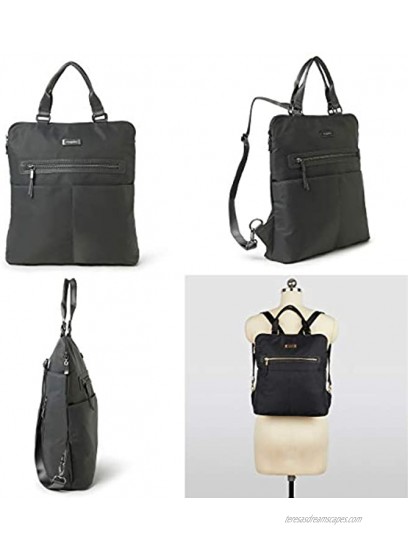 Baggallini Women's Jessica Convertible Tote Backpack Charcoal Twill One Size