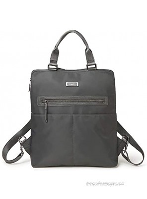 Baggallini Women's Jessica Convertible Tote Backpack Charcoal Twill One Size