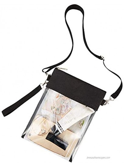 Clear Crossbody Purse Bag Stadium Approved Clear Tote Bag with Adjustable Shoulder Strap