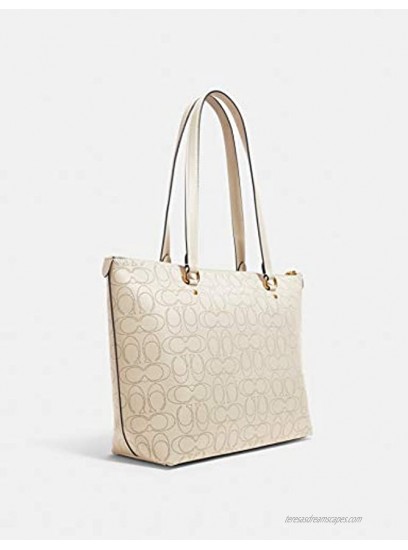 Coach Gallery Tote in Signature Leather #1499 Chalk