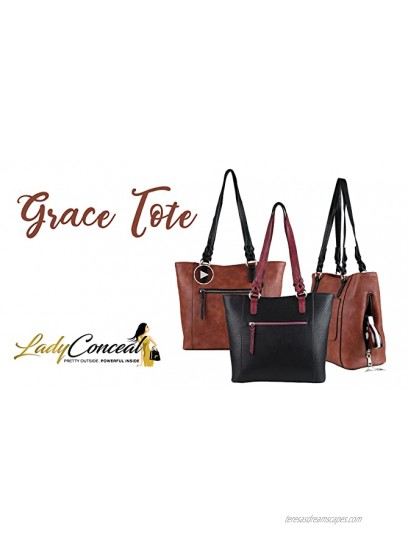 Concealed Carry Purse Two-tone Grace Tote with Wallet by Lady Conceal