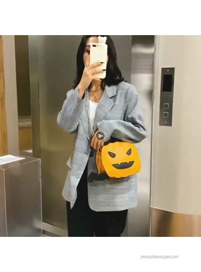 Halloween Pumpkin Crossbody Bags Women Pumpkin Handbag Novelty Devil Shoulder Chain Purse Little Devil Shoulder Messenger Bag