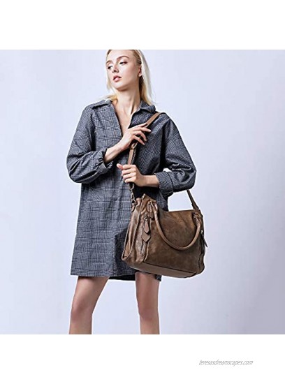 Handbags for Women Shoulder Tote Zipper Purse PU Leather Top-handle Satchel Bags Ladies Medium Uncle.Y