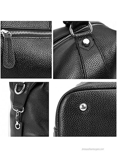 Heshe Genuine Leather Shoulder Bag Womens Tote Top Handle Handbags Cross Body Bags for Office Lady