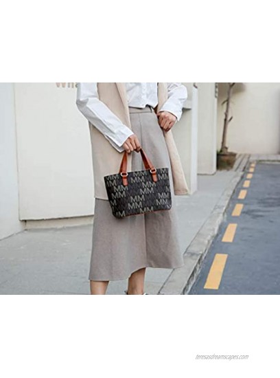 MKF 3-PC Set Shoulder Bag for Women Small Tote Handbag & Wristlet Purse – Top Handle PU Leather Fashion Pocketbook